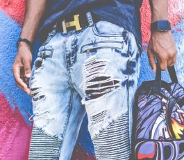 Washed Fit Jeans – Navy Blue